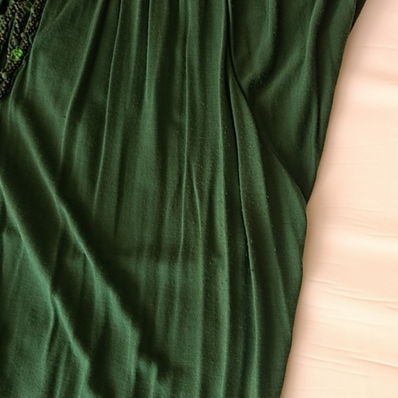 BcbgMaxazria Jade Green Dress with Beaded neckline - Picture 7 of 7